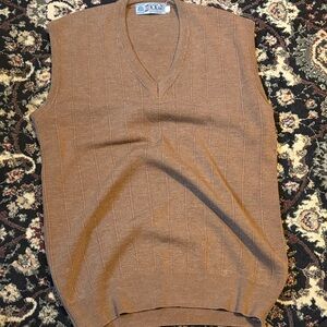 Classic Brown V-Neck Sweater Vest by CKW